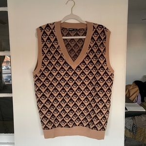 Shein Brown Sweater Vest